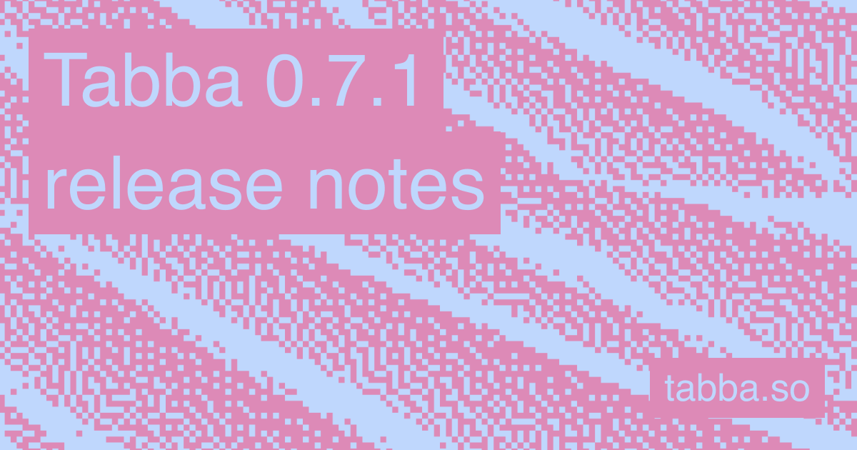 Tabba 0.7.1 - Tag Filtering for Calendar and To Do Lists