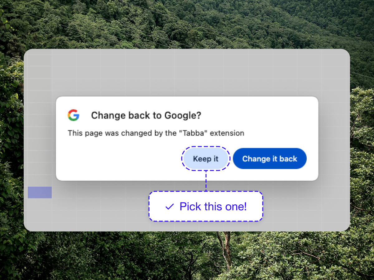 Keep the new tab replacement